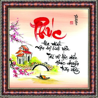 tranh thư pháp chữ phúc