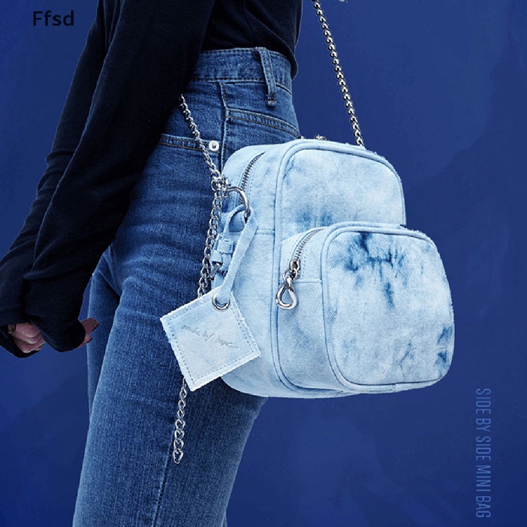 {Ffsd} Ba Lô Denim Nhuộm Màu Cá Tính Phong Cách KPOP Bangtan Boys Cho Học Sinh * Hot