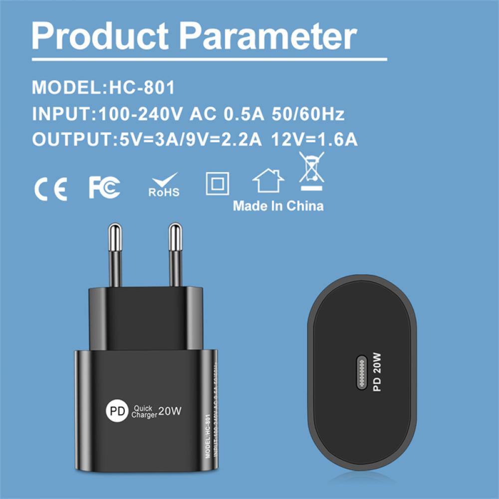 Củ Sạc Nhanh UQUEEN 20W USB C PD 3.0 C4T7 Cho Điện Thoại