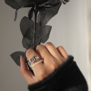 Set nhẫn đeo ngón thời trang vintage cá tính hình học độc đáo hợp kim mạ bạc hot trend / phụ kiện trang sức nhẫn