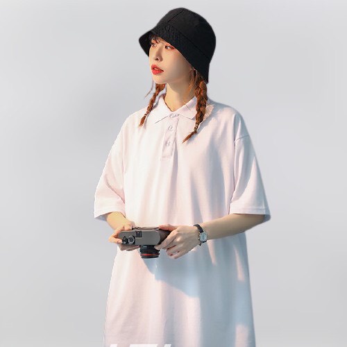 Áo polo unisex nam nữ đều mặc 3 màu đen trắng xám - Nice Clothes