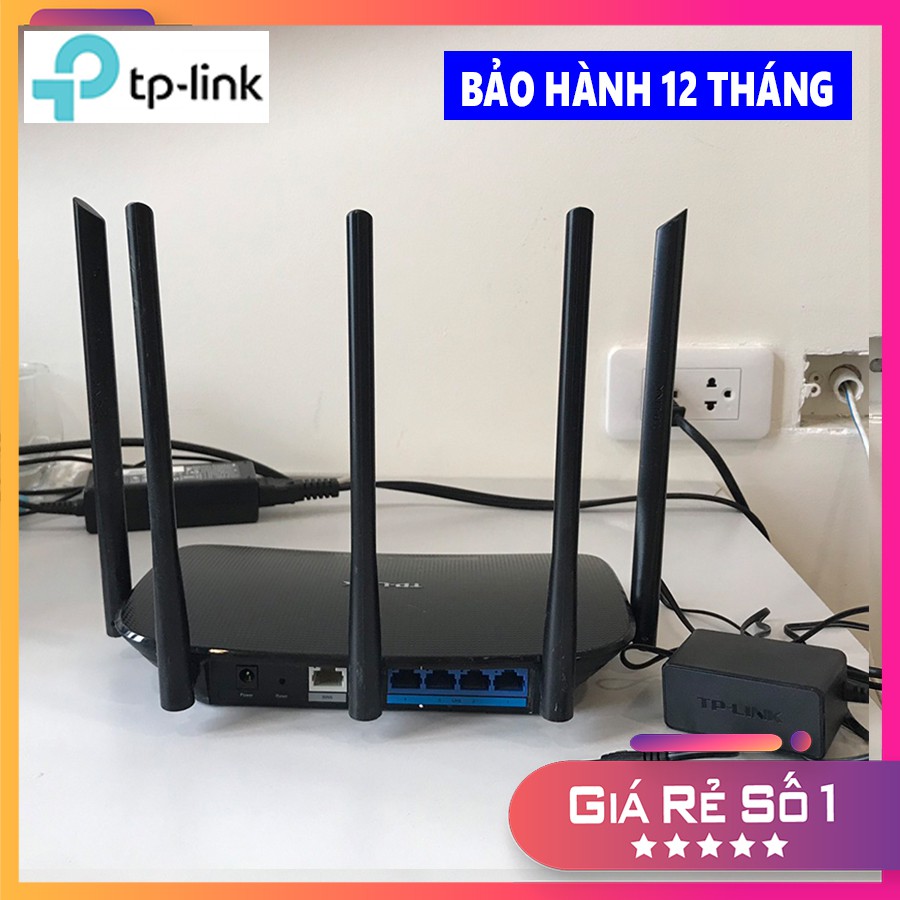 Bộ Phát Wifi TPlink 5 Râu WDR6500 - AC1.350Mbs, Băng tần kép Siêu Khỏe (FREESHIP)