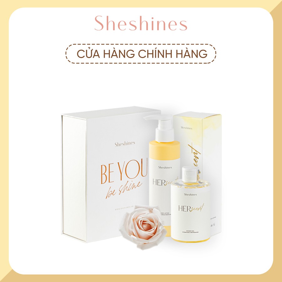 Bộ quà tặng Her Scent Sheshines: Gel tắm dưỡng da và kem body lotion