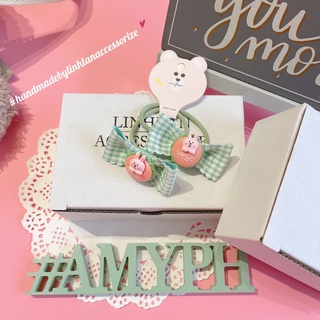 Set 2 cột tóc nơ đính charm thú dễ thương HANDMADE by 𝗟𝗶𝗻𝗵𝗹𝗮𝗻 𝗮𝗰𝗰𝗲𝘀𝘀𝗼𝗿𝗶𝘇𝗲🧡