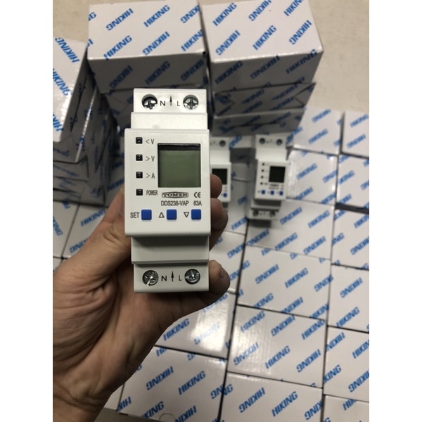 BẢO VỆ ĐIỆN ÁP 80A + ĐO CÔNG SUẤT W + CÔNG TƠ ĐIỆN TỬ KWh