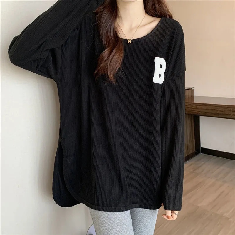 Áo Thun Nữ Cổ Tròn Dài Tay Oversized C9542 [40-150KG]