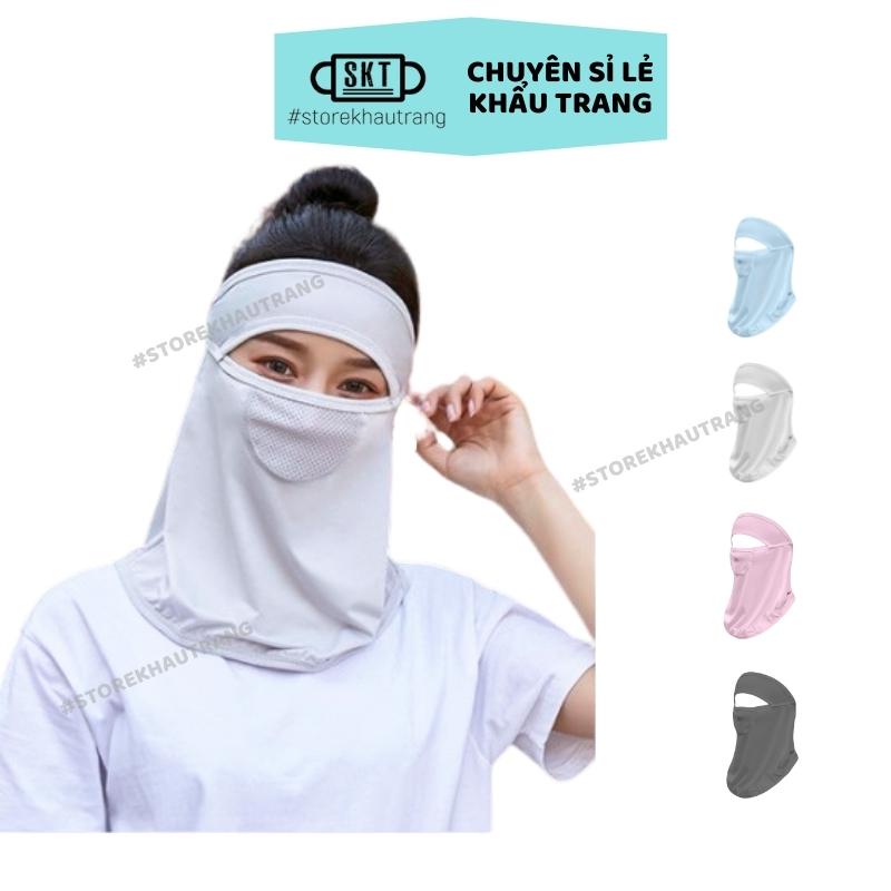 Khăn Trùm SUNI Full Mặt Chống Nắng Dài Xuống Cổ - Khẩu Trang Che Mặt Vi Vu Trời Nắng