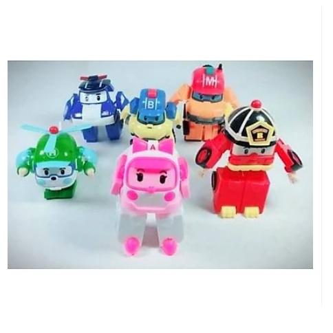 Đồ chơi lắp ráp biến hình Đội bay siêu đẳng Robocar Poli và những người bạn - Bộ 6 con
