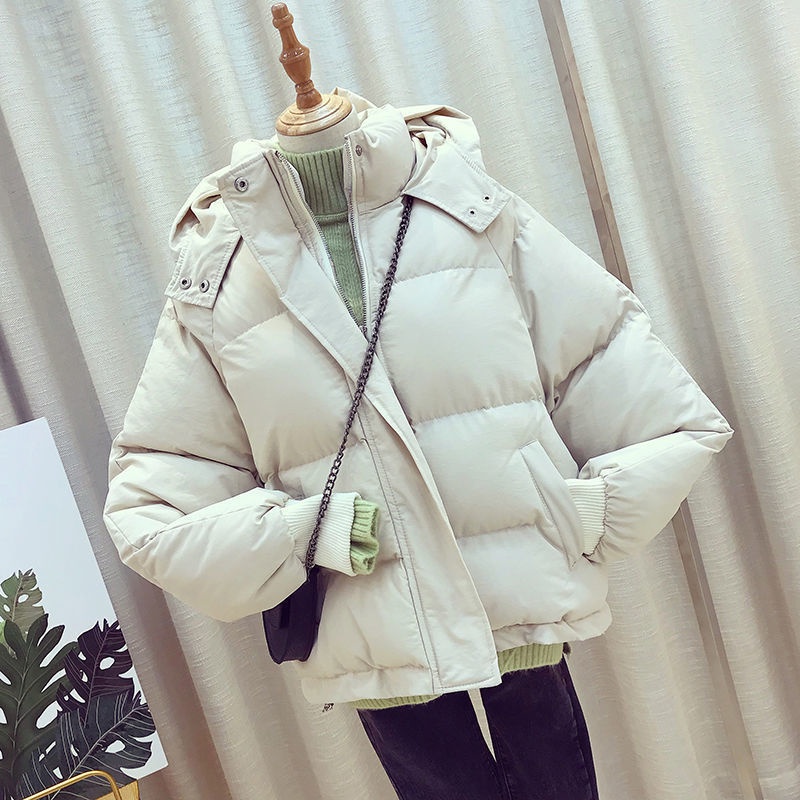 Áo khoác phao cotton dáng rộng phong cách Hàn Quốc thời trang mùa đông cho nữ