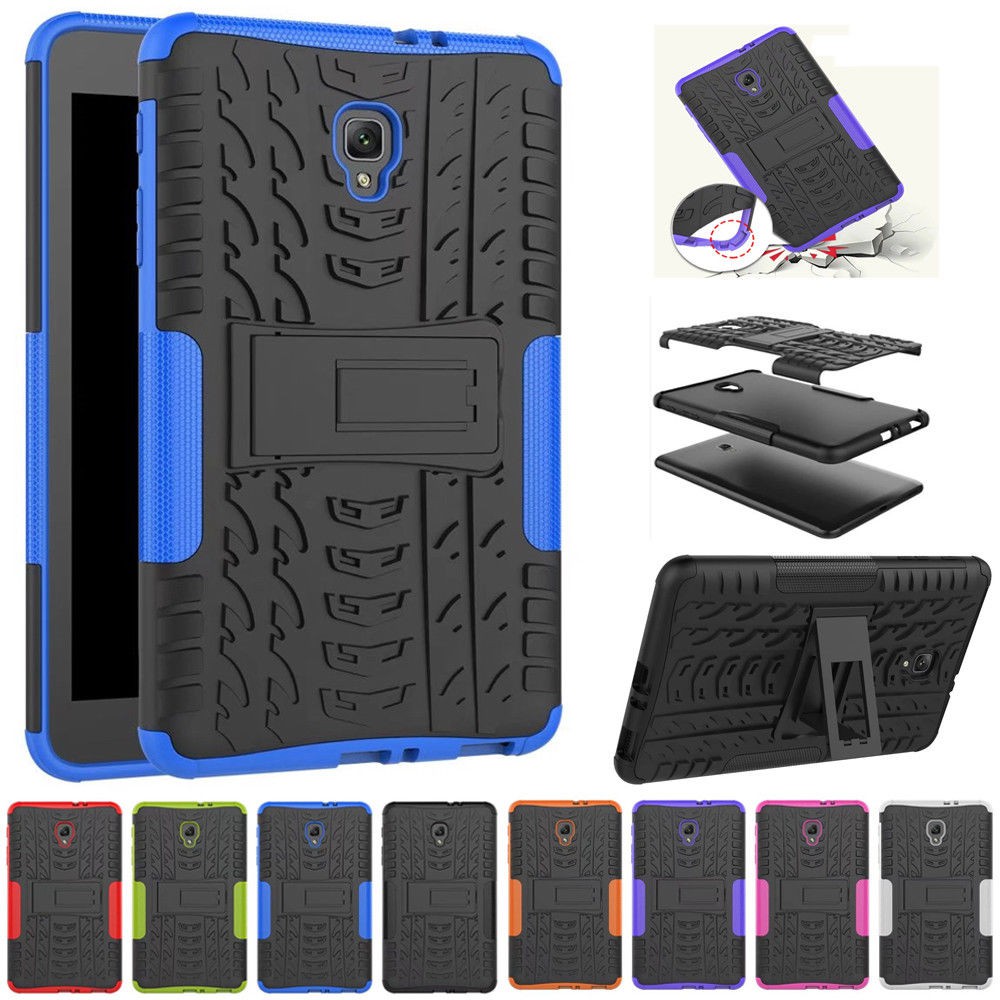 Ốp bảo vệ máy tính bảng 2 lớp TPU+PC cứng có đế đứng cho Samsung Galaxy Tab A 8.0 2017 SM-T380 T385