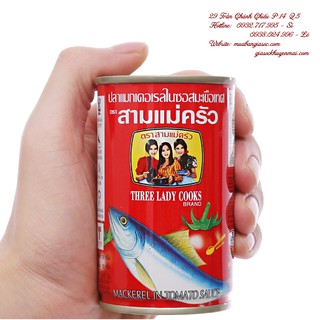 HỘP CÁ MÒI SỐT CÀ 3 CÔ THÁI LAN 155G