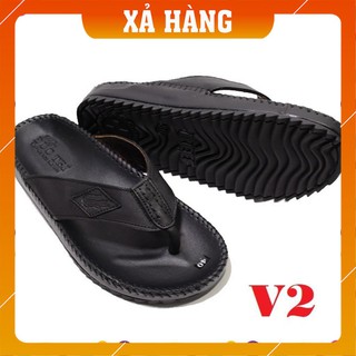 [Hình Thật] Dép Nam Da Bò Quai Kẹp May Viền Cao Cấp V2