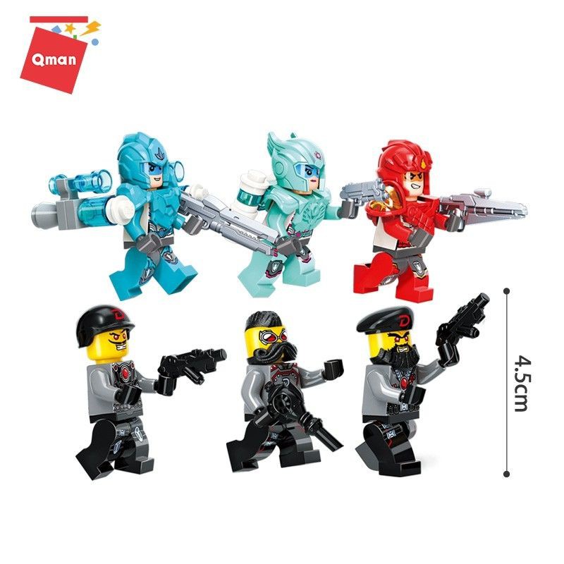 Đồ chơi xếp hình QMAN 3406 chiếc xe tiư thần