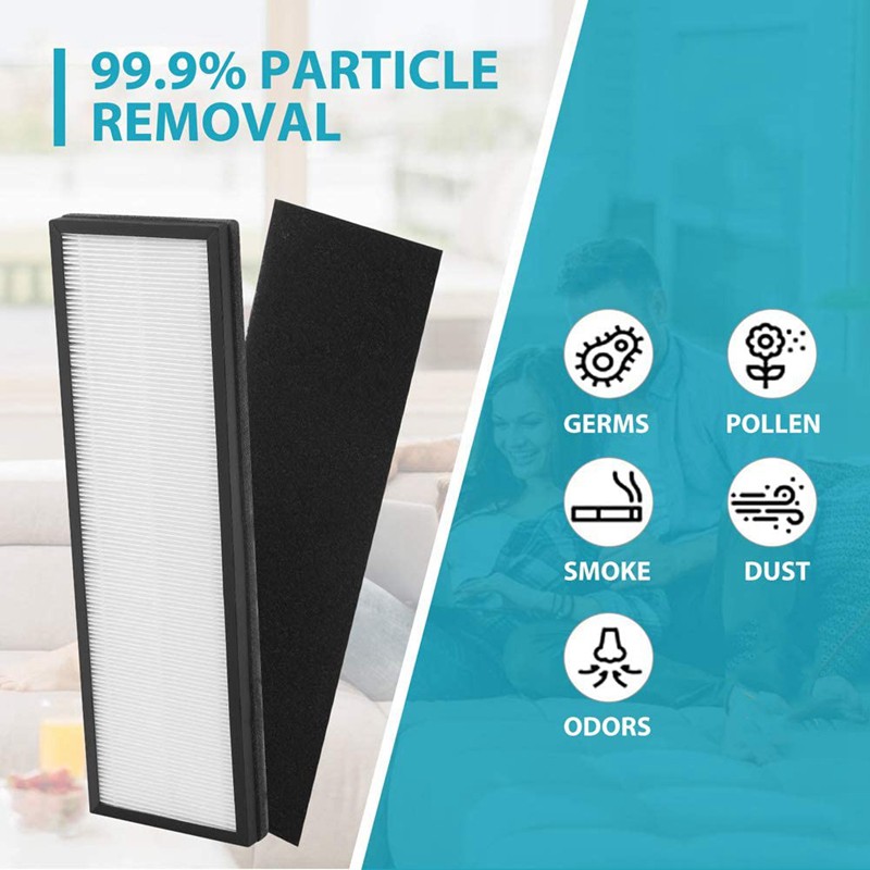 F1 True HEPA Replacement Filter for Eureka NEA120 Air Purifier 2 True HEPA Filters & 8 NEA-C1 Activated Carbon Filters