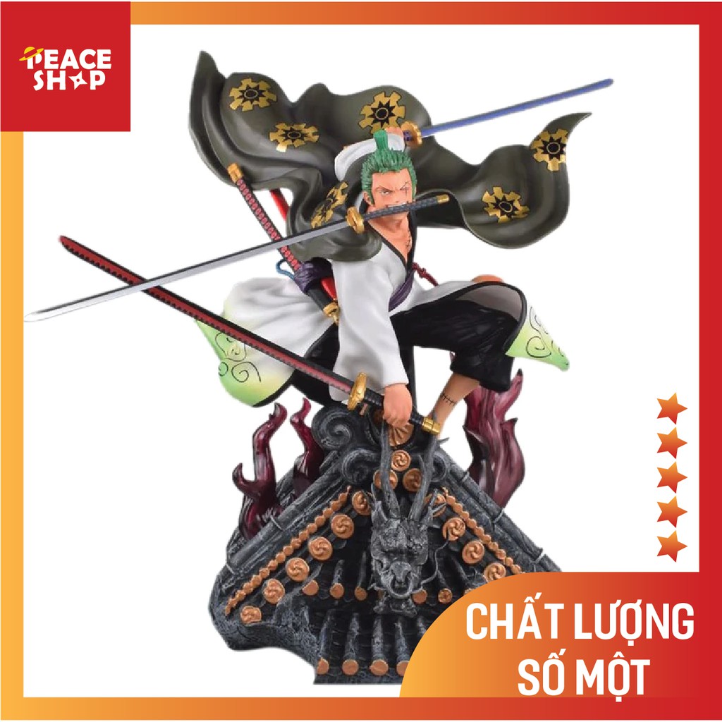 Mô Hình Zoro Roronoa Wano có LED, không led 31cm, Mô Hình Zoro Roronoa 21cm - Mô Hình Trang Trí One Piece Figure