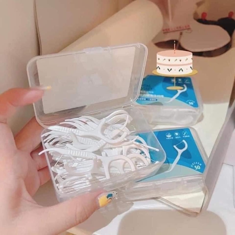 Tăm chỉ nha khoa - 1 hộp 50 chiếc