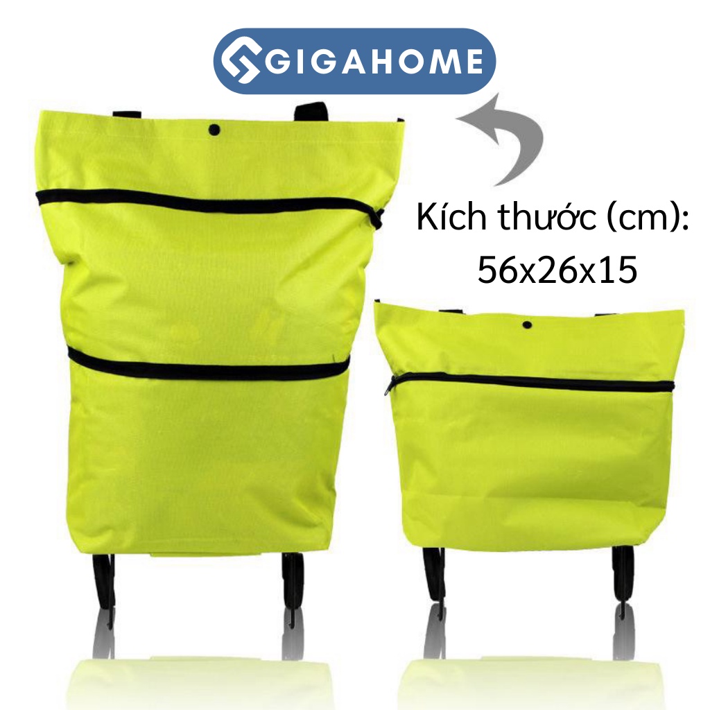 Xe Kéo Đi Chợ Dạng Túi Dài Có Bánh Xe GIGAHOME Chống Thấm Nước Tiện Lợi 4011