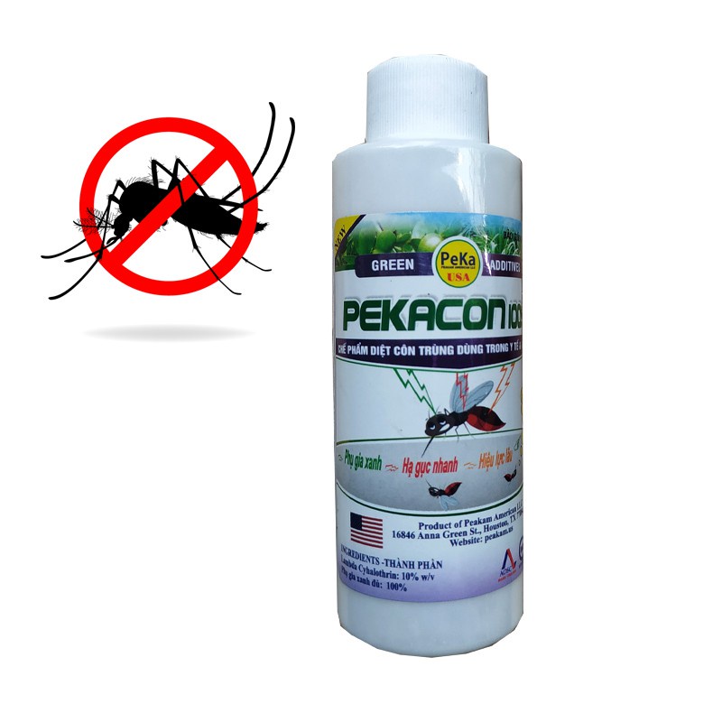 thuốc diệt muỗi côn trùng trong y tế gia đình Pekacon 100ml không mùi- diệt trừ gián, kiến, ruồi, muỗi, côn trùng