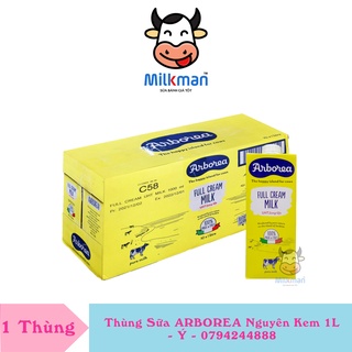 Thùng 10 Hộp Sữa Tươi Nguyên Kem Arborea 1L - Nhập Khẩu Ý