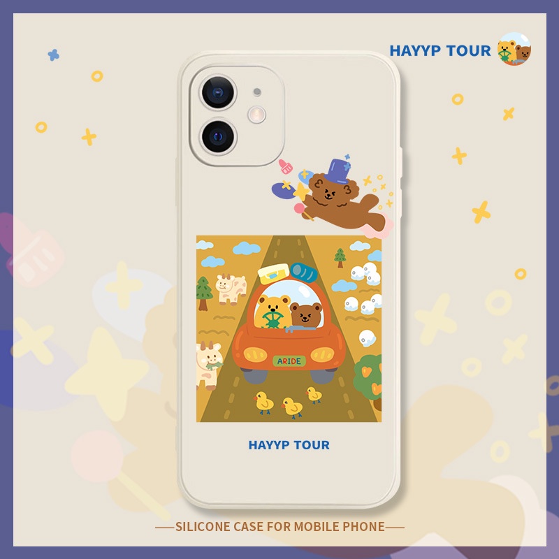 Ốp lưng iphone cạnh vuông happy tour siêu cool ốp iphone vuông BVC X / XS 11promax 8plus 13Pro 12Pro X XS XR 7 Plus