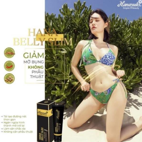 Kem tan mỡ cấp tốc an toàn hiệu quả Hanayuki Hana Belly Slim chính hãng 100%