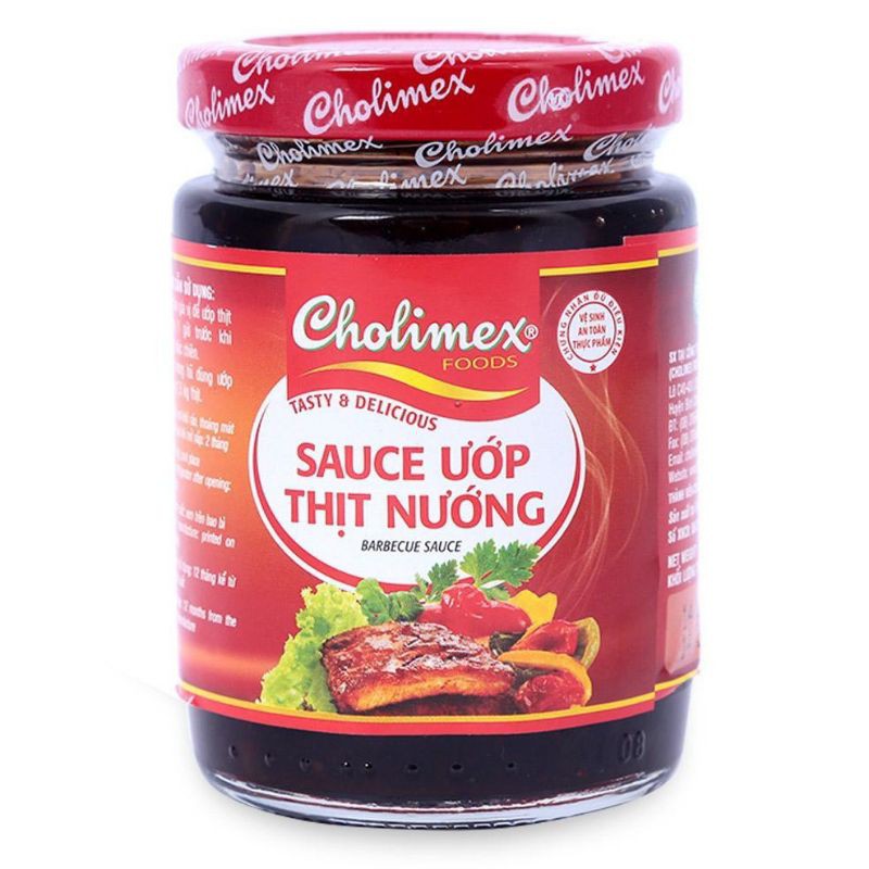 ⭐FLASH SALE⭐SỐT ƯỚP THỊT NƯỚNG BBQ CHOLIMEX LỌ THỦY TINH 200g