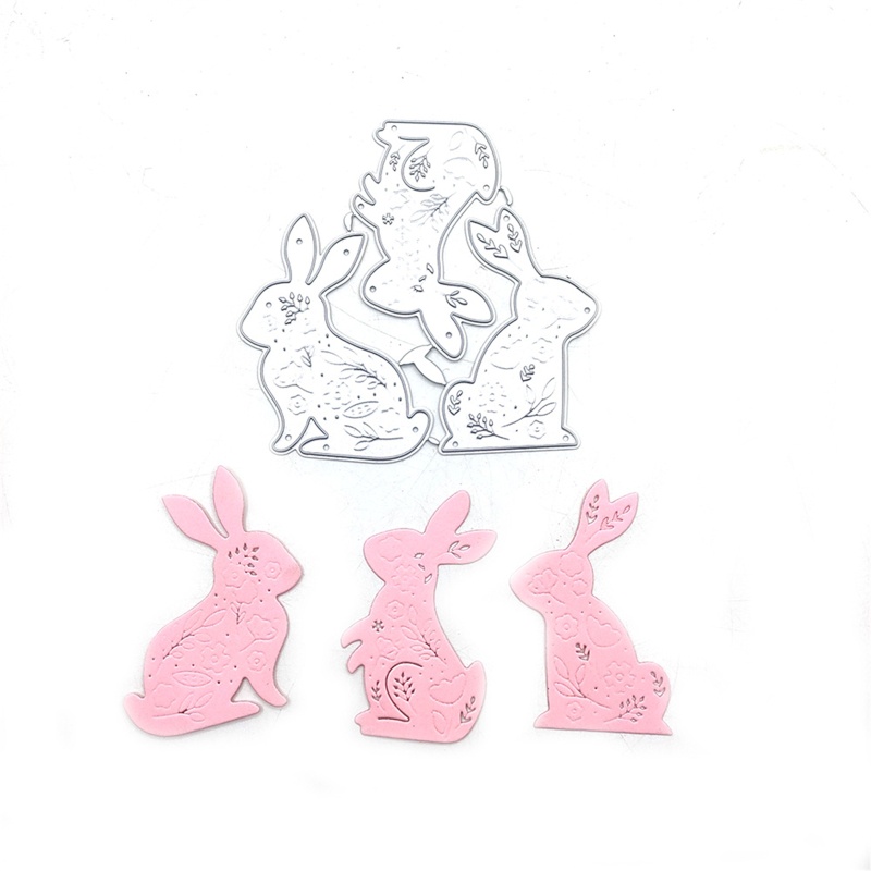 Khuôn Cắt Giấy Kim Loại Hình Thỏ Phục Sinh Xinh Xắn