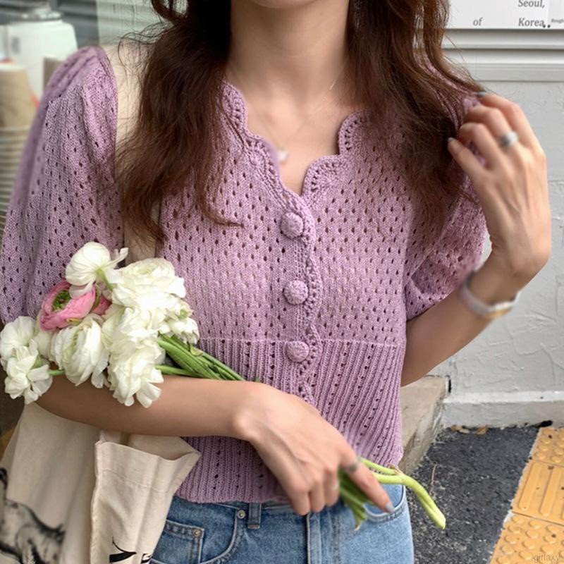 Áo Thun Tay Ngắn Cổ Chữ V Dáng Rộng Phong Cách Hàn Quốc Thời Trang Cho Nữ