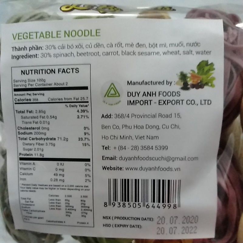 Mì rau củ thập cẩm Duy Anh food | BigBuy360 - bigbuy360.vn
