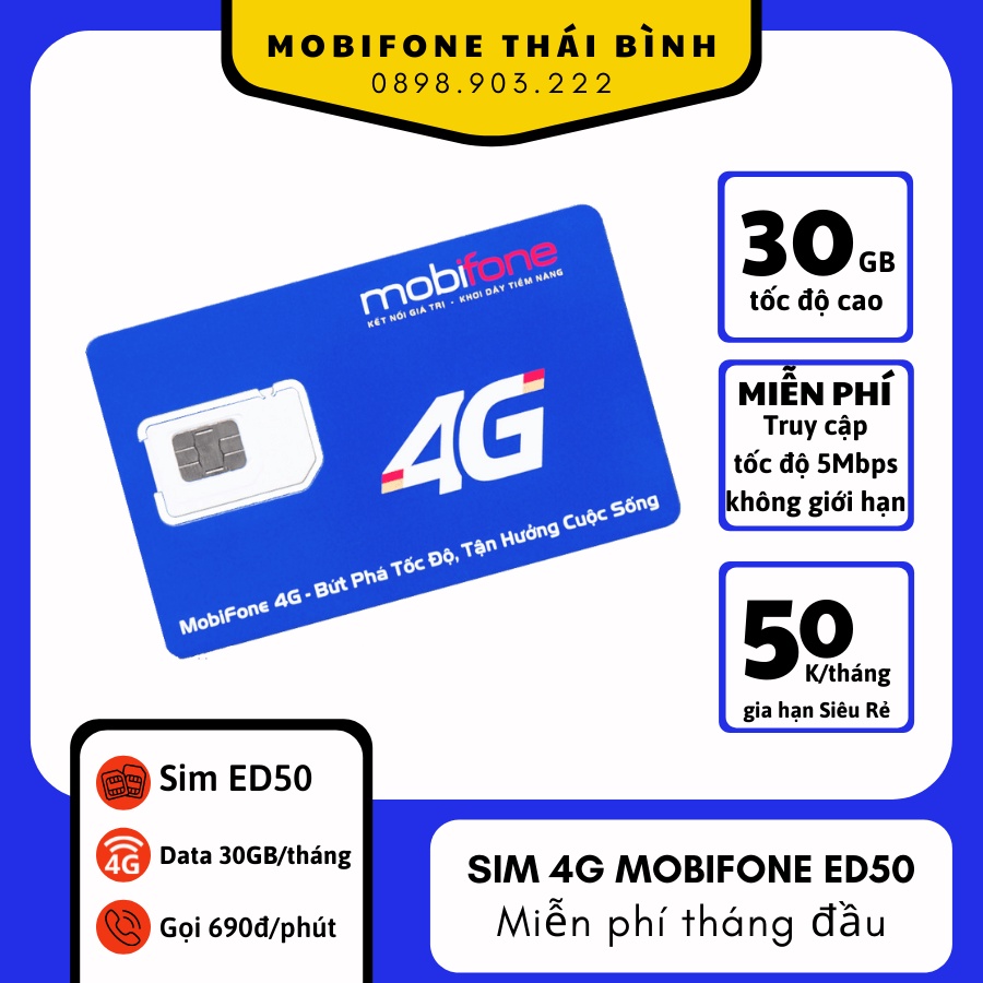 Sim 4G Mobifone MAX DATA KHÔNG GIỚI HẠN DUNG LƯỢNG SIM DÙNG TOÀN QUỐC