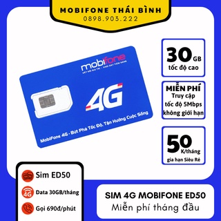 [DIP50-ED50] Sim 4G Mobifone MAX DATA KHÔNG GIỚI HẠN DUNG LƯỢNG SIM DÙNG TOÀN QUỐC