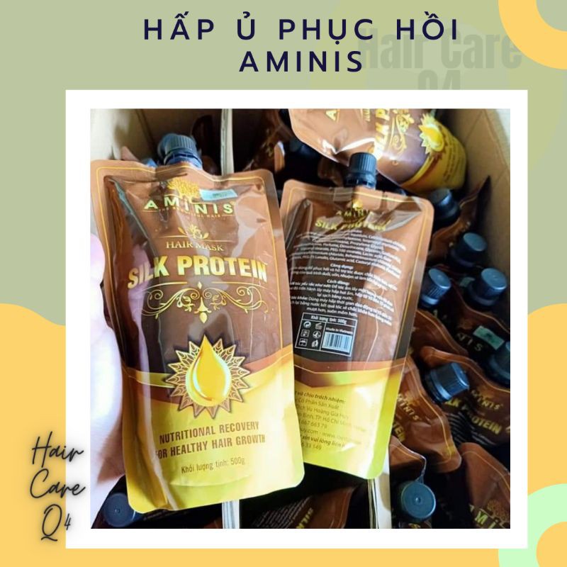 Hấp Dầu Ủ Tóc Silk Protein Aminis 500ml Công Nghệ ItaLy Hàng Công Ty Chính  Hãng - Hair Care Q4 | Shopee Việt Nam