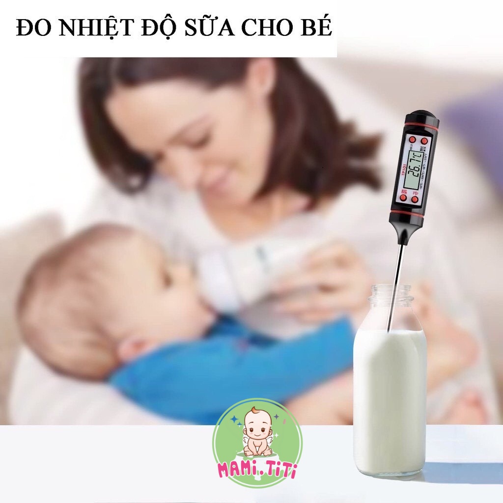 Nhiệt kế đo nhiệt độ nước pha sữa cho các mẹ kích thước 25 x 260 x 15mm