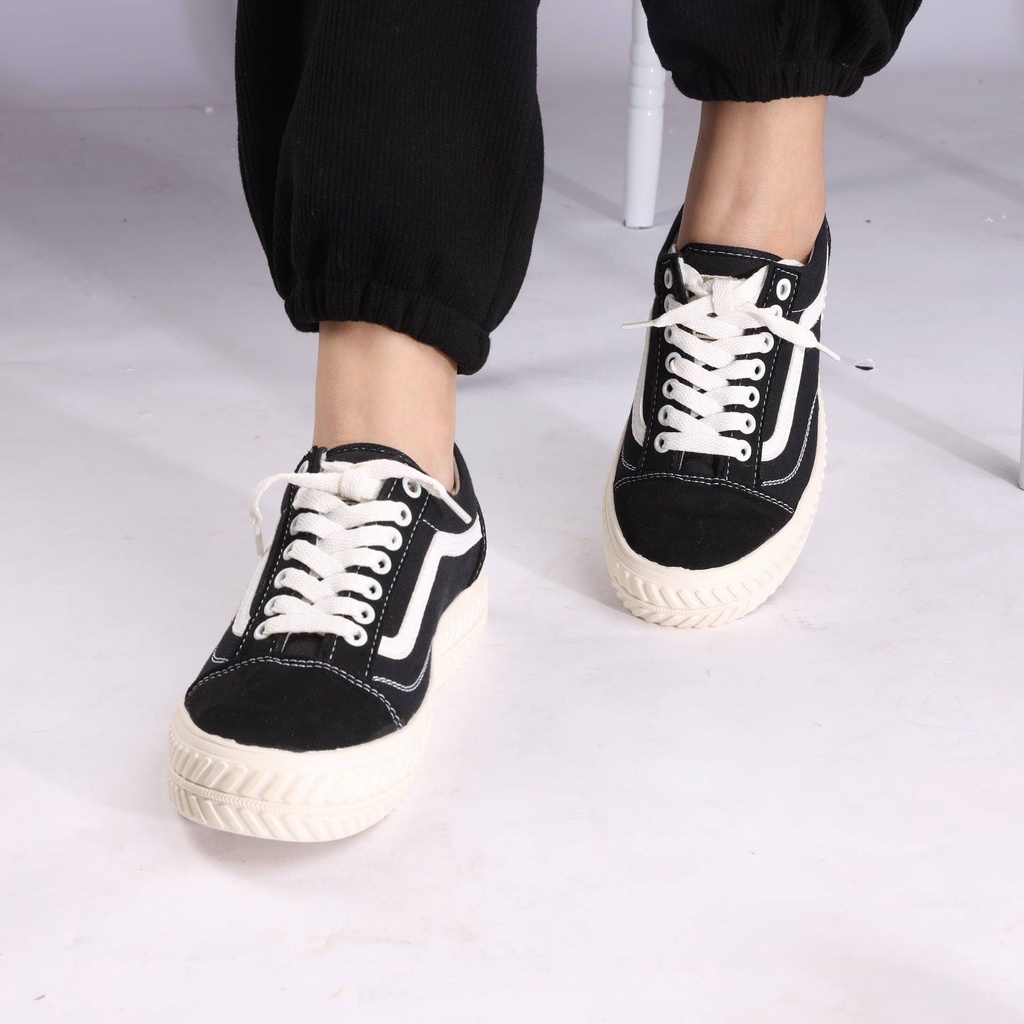 Giày Thể Thao Ulzzang Nam Nữ Cổ Thấp, Đế Bánh Mì Phong Cách Hàn Quốc Trẻ Trung, Chất liệu Vải Thoải mái | BigBuy360 - bigbuy360.vn