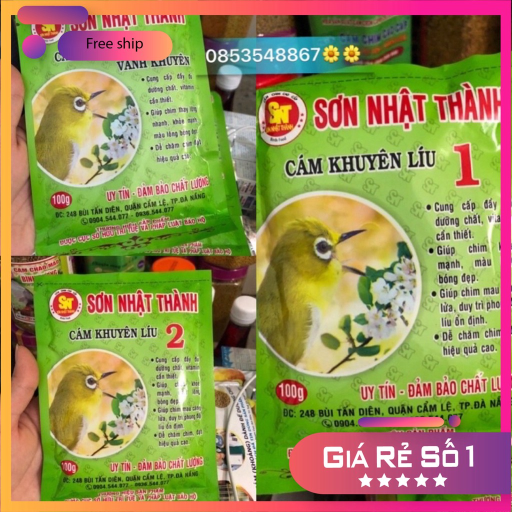 Cám chim vành khuyên sơn nhật thành Loại Số 1 , Số 0 , Số 2.