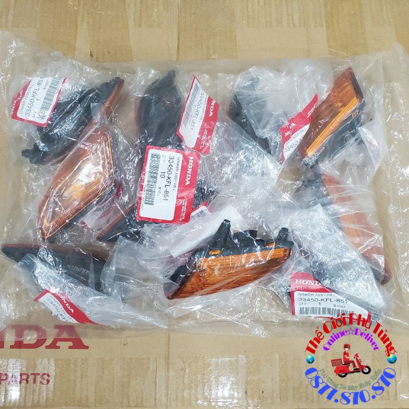 Cặp đèn xi nhan trước Wave Thái 110 zin Honda Thái Lan, củ xi nhan Wave Thái hàng nhập khẩu