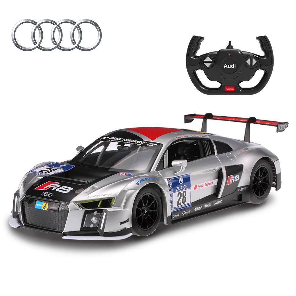 Mô hình siêu xe Audi R8 ô tô điều khiển từ xa RC 1:14 Rastar, đồ chơi xe Audi R8 điều khiển từ xa sóng pin sạc, 2.4Ghz