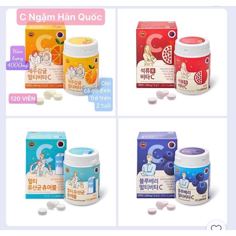 Viên Vitamin C  JEJU Tangerine Multivita C Hàn Quốc 4000mg - Chính Hãng