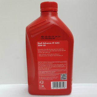 DẦU NHỚT XE SỐ SHELL ADVANCE AX3 20W50