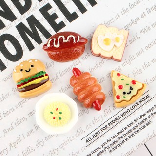 [Mô hình thu nhỏ]Bánh cookie, bánh quy sandwich pizza   trang trí bàn làm việc nhà cửa