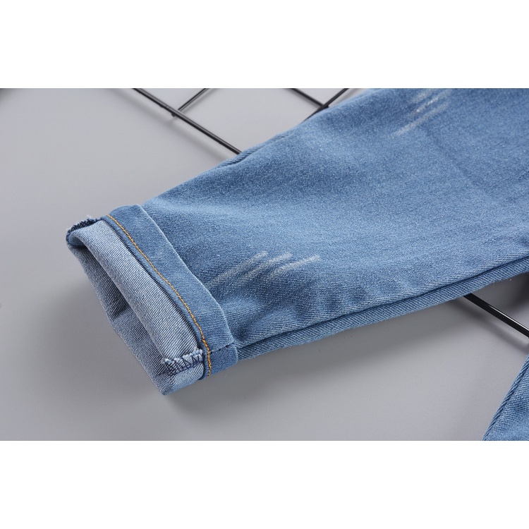 Set áo sơ mi họa tiết oto kèm quần jeans cho bé trai 1-4 tuổi