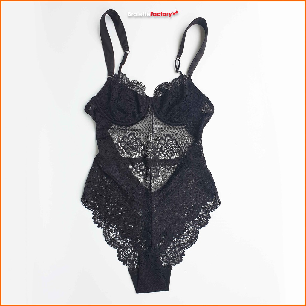 Bodysuit ren đen BraletteFactory cosplay sexy quyến rũ, áo ren liền thân ôm body [ mẫu N06] | BigBuy360 - bigbuy360.vn