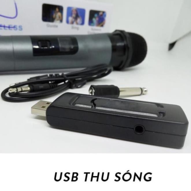 MICRO HÁT KARAOKE KHÔNG DÂY V12 DÀNH CHO LOA VÀ AMLY