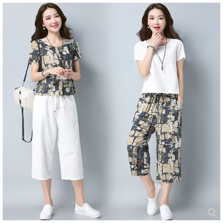 Set quần áo nữ mùa hè dáng rộng