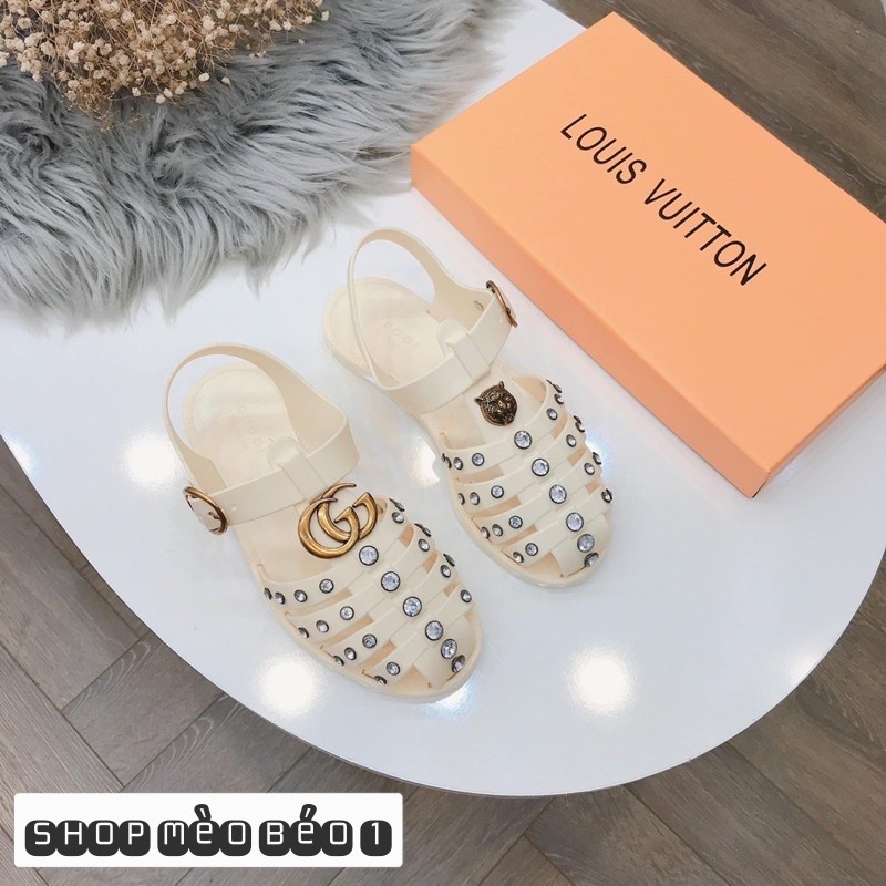 Sandal gc nhựa rọ đế bệt fullbox