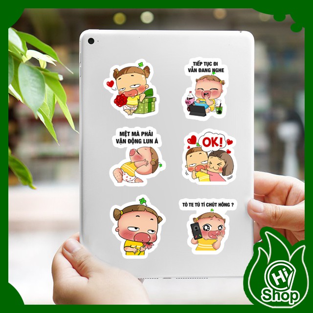 [Bộ 40 Sticker] Hình Dán Sticker Quỳnh Aka | Dán Nón Bảo Hiểm, Điện Thoại, Laptop, Bình Nước