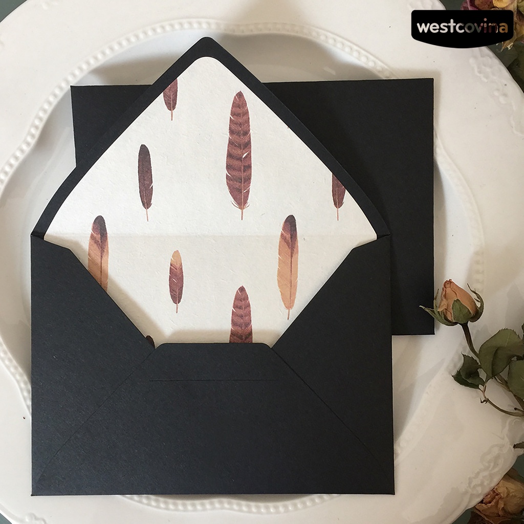 [Hot]✍Phong Bì Mini Màu Đen Hình Cây Cối Cổ Điển Dành Cho Bữa Tiệc