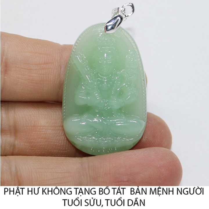 KÈM móc khuyên - Mặt phật bản mệnh tuổi Sửu, tuổi Dần size nhỏ 3.7cm x 2.4cm - Phật Hư Không Tạng Bồ Tát