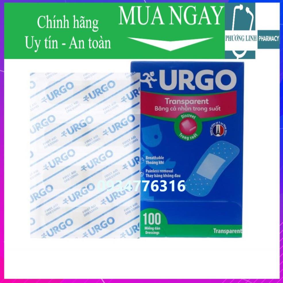 ✅ Băng Cá Nhân Trong Suốt Urgo Transparent Assorted 100 Miếng
