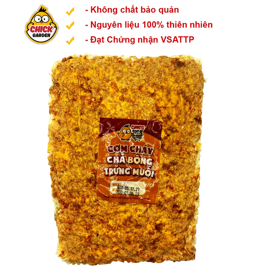 [Vua Cơm Cháy] Siêu Chà Bông Trứng Muối Thượng Hạng - Chick Garden - Đồ Ăn Vặt